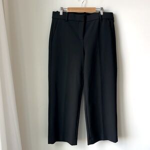 J. Crew 365 High Rise Peyton Wide Leg Pant in Black Four Season Stretch Size 10